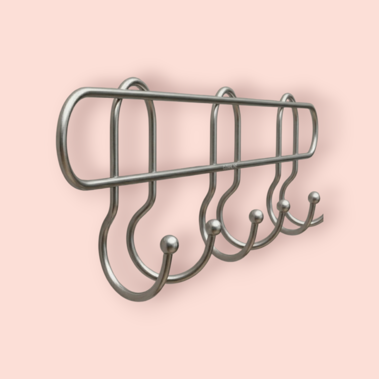 wall mounted metal multi hook rack